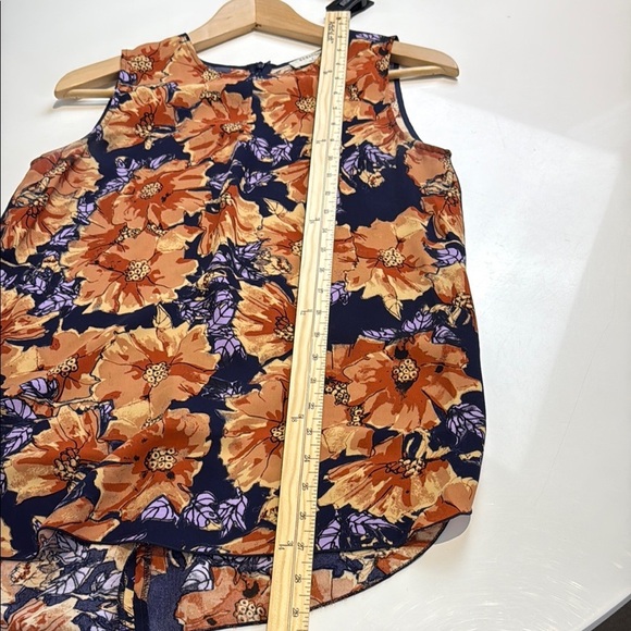Aritiza Babaton Blue and Orange Floral Tank Top Camisole Size Small - Picture 6 of 8